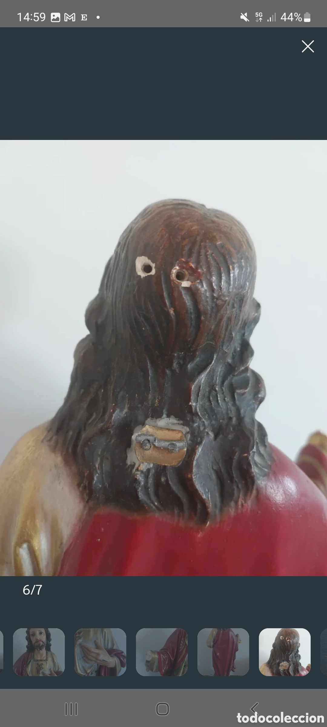 Antig&uuml;edades: Figura de Jesucristo - Foto 6
