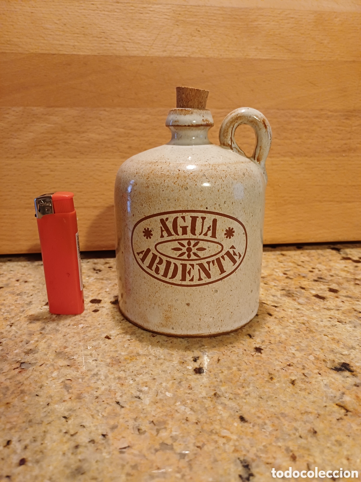 Antig&uuml;edades: Botella aguardiente barro vitrificada - Foto 1