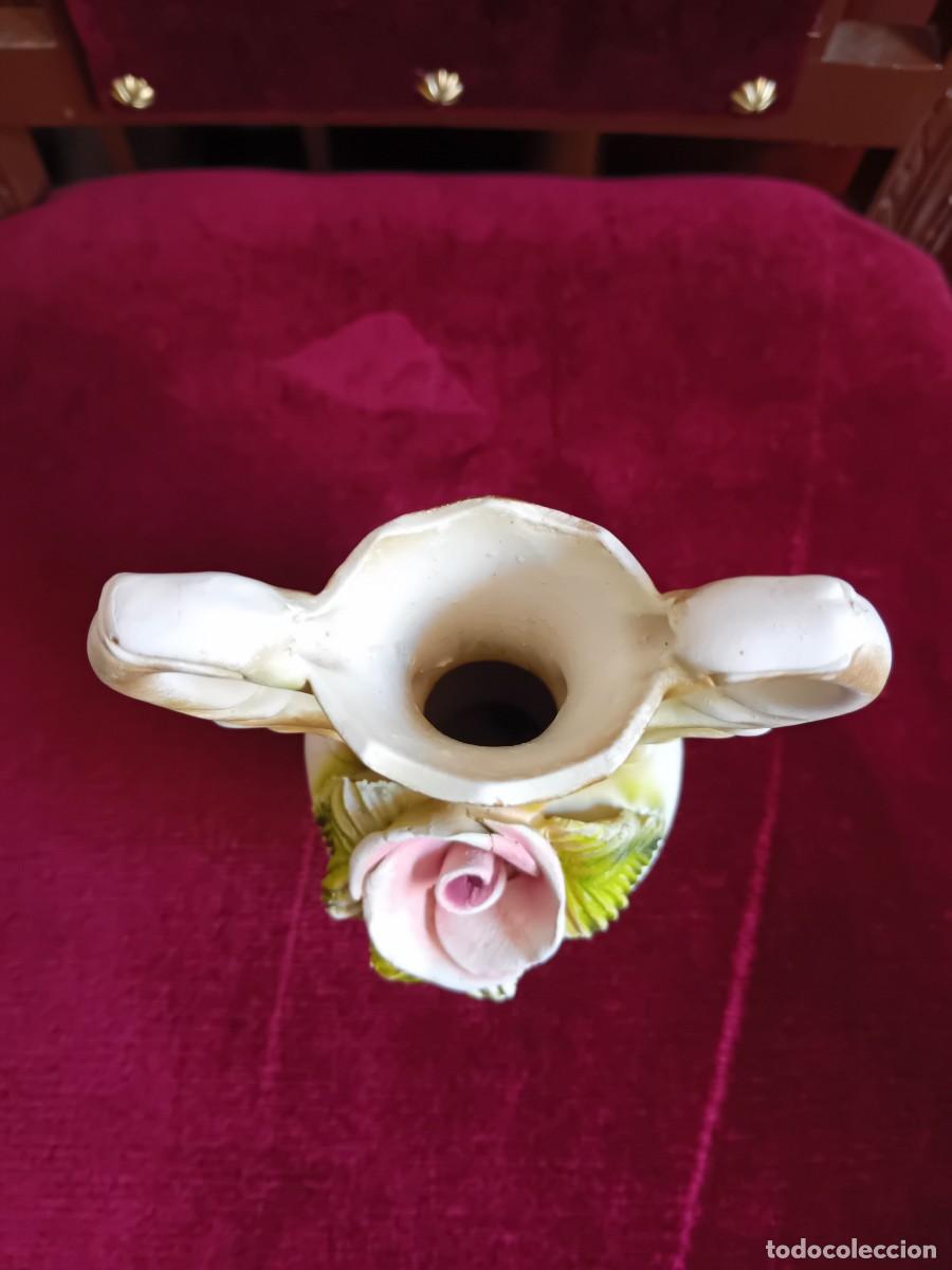 Antig&uuml;edades: Jarr&oacute;n de cer&aacute;mica con rose en relieve d&eacute;cada de los 70 - Foto 5