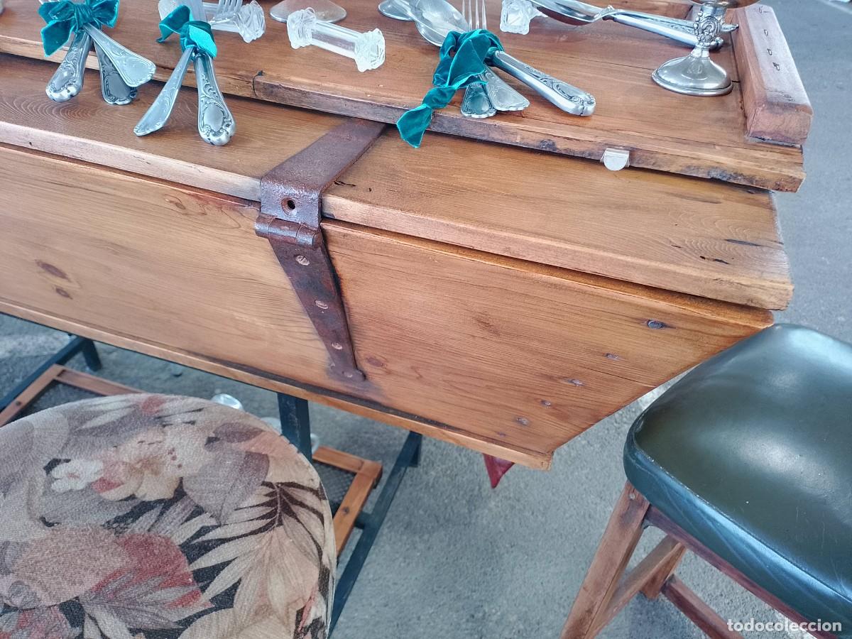 Antig&uuml;edades: Antigua pastera restaurada convertida en mesa alta - Foto 2