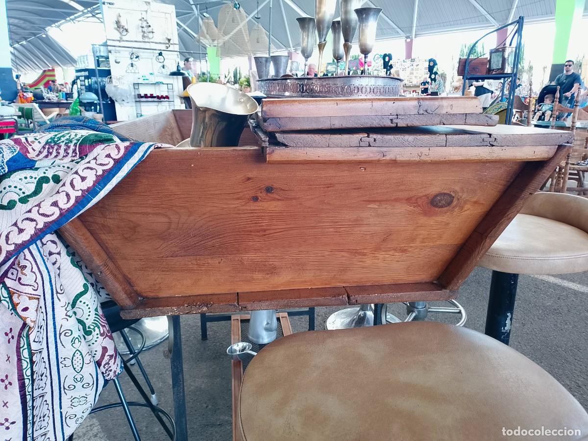 Antig&uuml;edades: Antigua pastera restaurada convertida en mesa alta - Foto 9