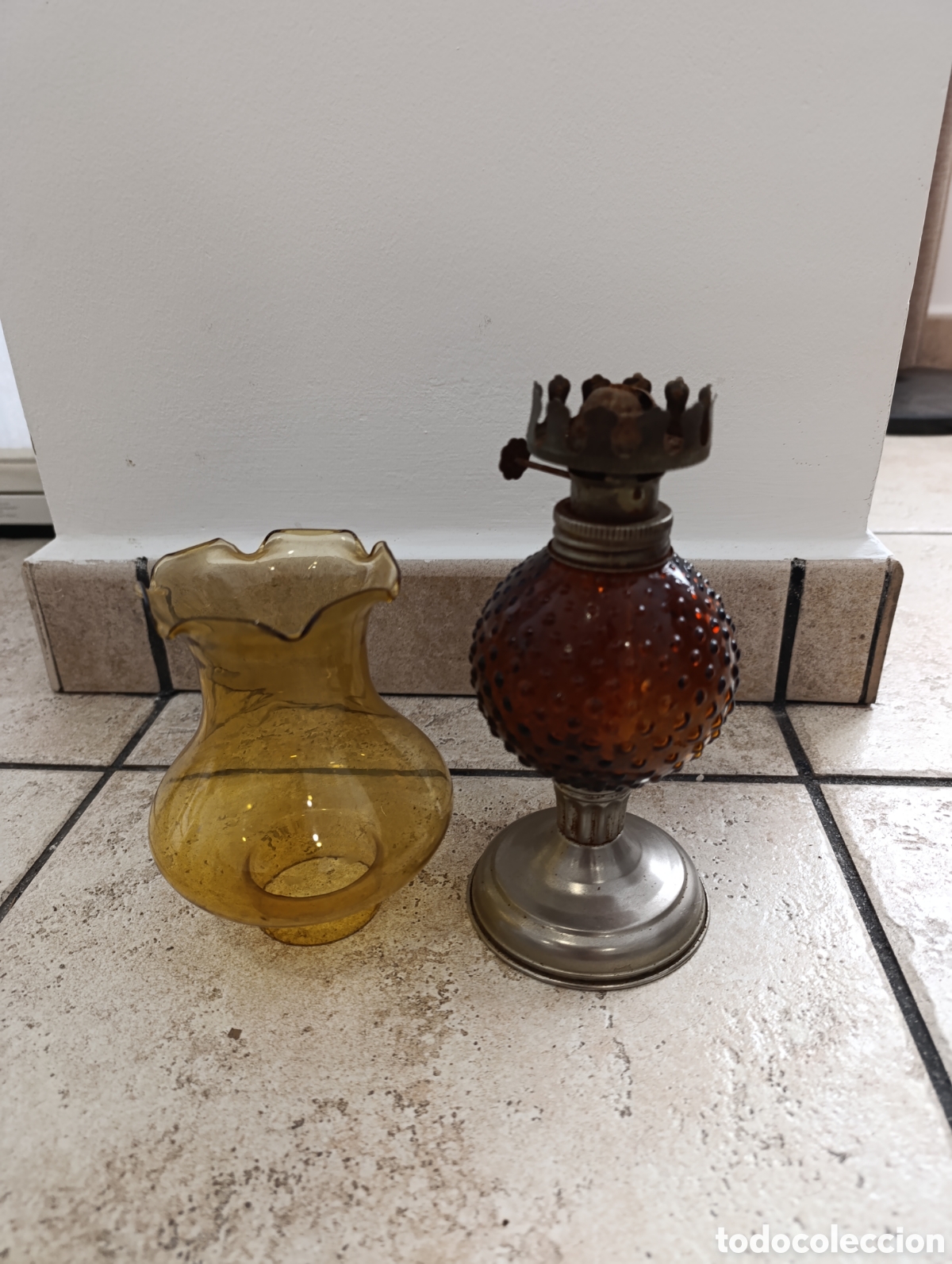 Antig&uuml;edades: Quinqu&eacute; antiguo. 32cm. - Foto 4