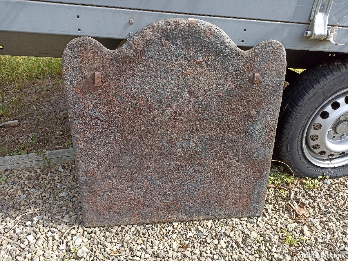 Antig&uuml;edades: Placa de chimenea, trasfuego, flor de Lys - Foto 6