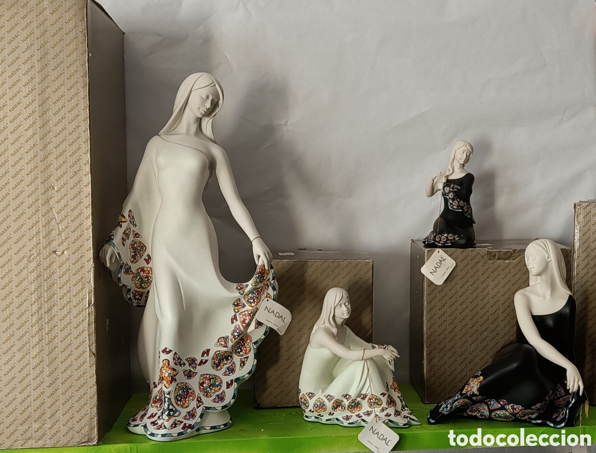 Antig&uuml;edades: Lote 4 Figuras Nadal Colecci&oacute;n Sirene's - Firmadas por Escultor (Caja Original)