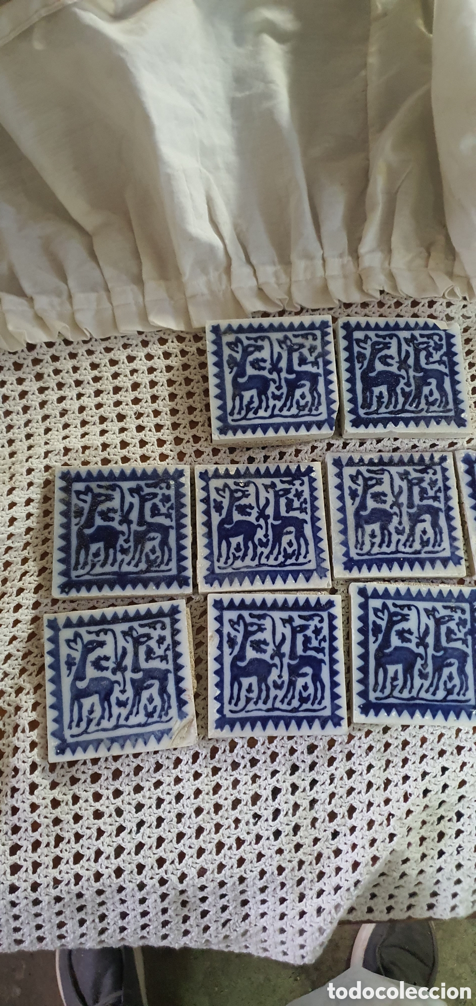 Antig&uuml;edades: Azulejos antiguos pintado a mano