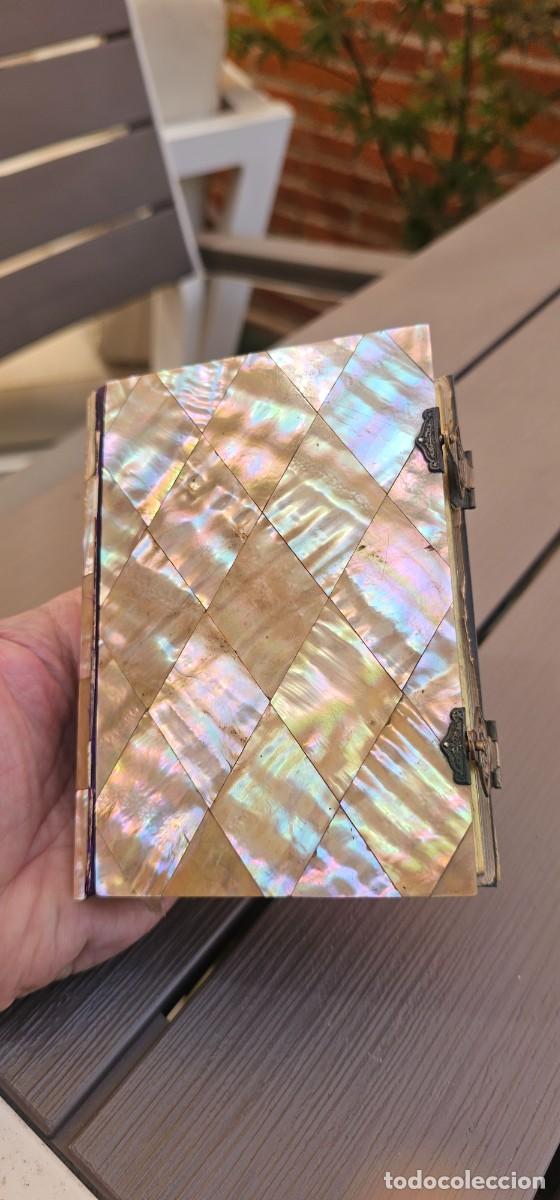 Antig&uuml;edades: Precioso devocionario nacar y plata siglo XIX