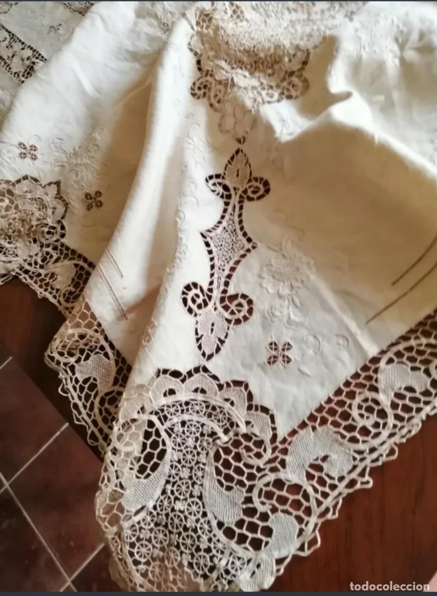 Antig&uuml;edades: ANTIGUA MANTELER&Iacute;A ENCAJE DE BURANO &rdquo;MERLETTO&rdquo;