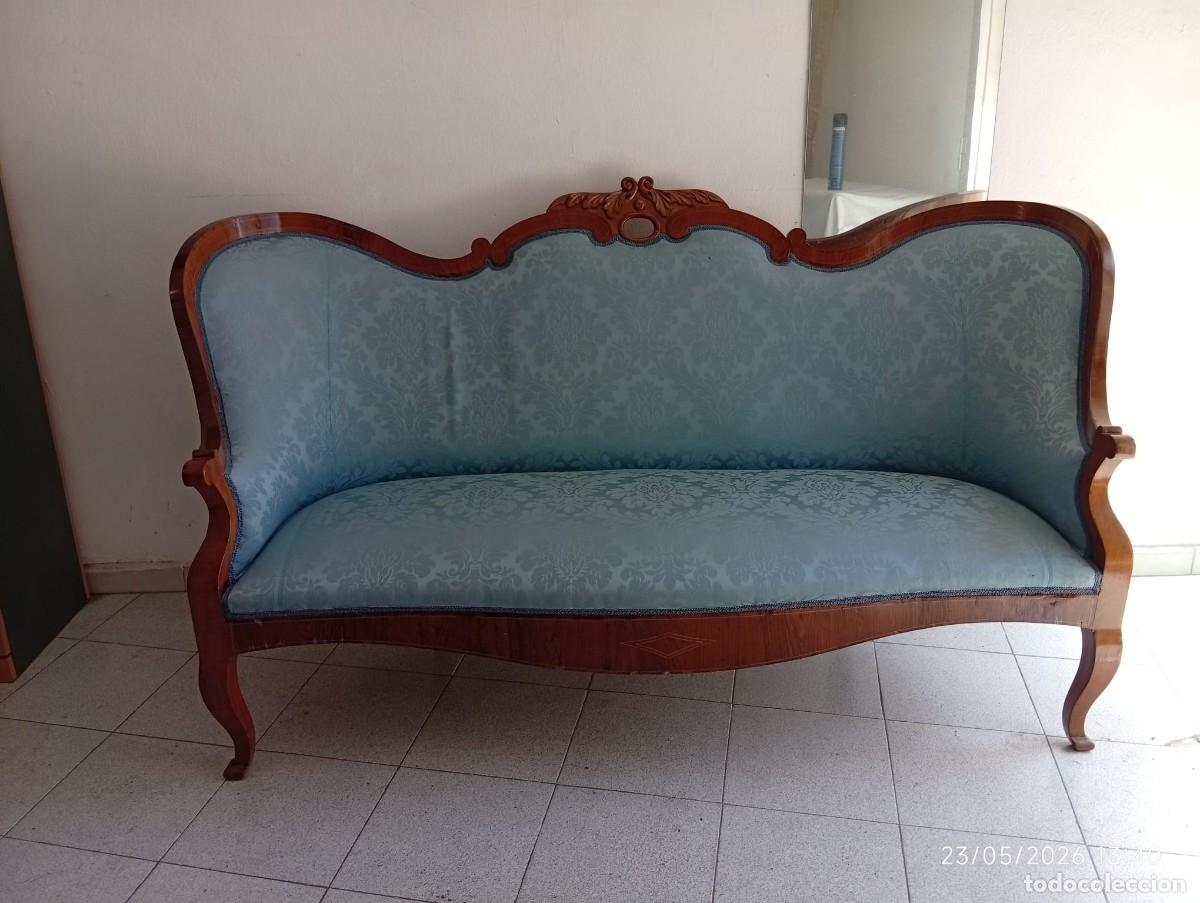 Antig&uuml;edades: Tresillo isabelino siglo XIX - Foto 2