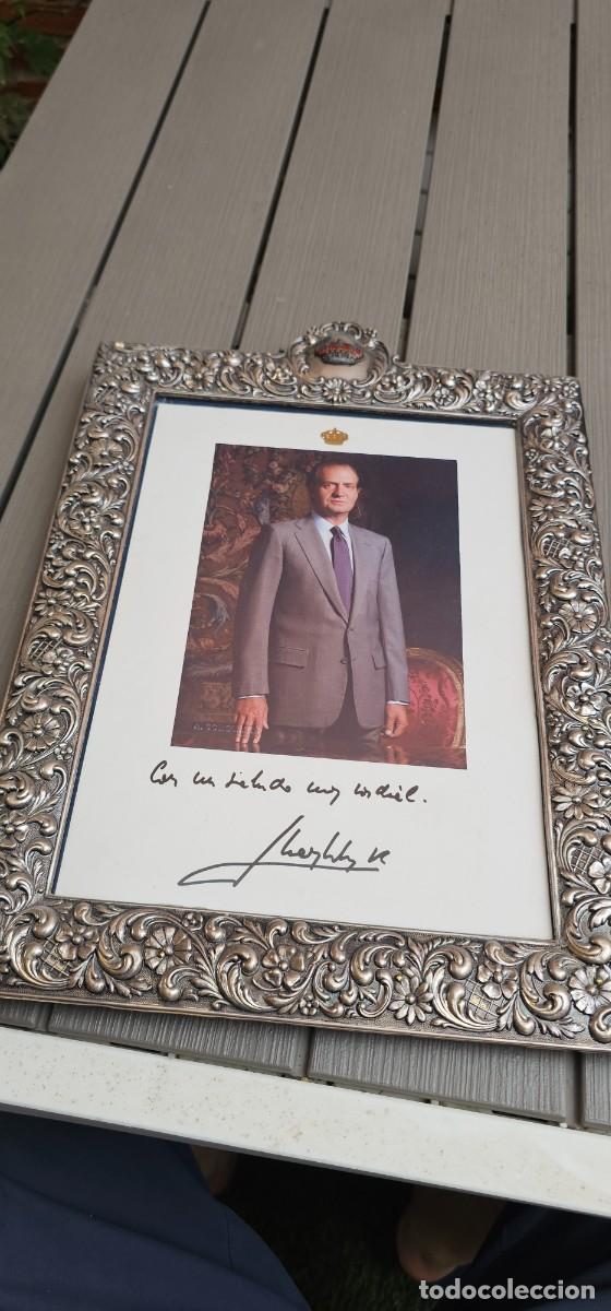 Antig&uuml;edades: Espectacular marco de plata grande y foto reyes