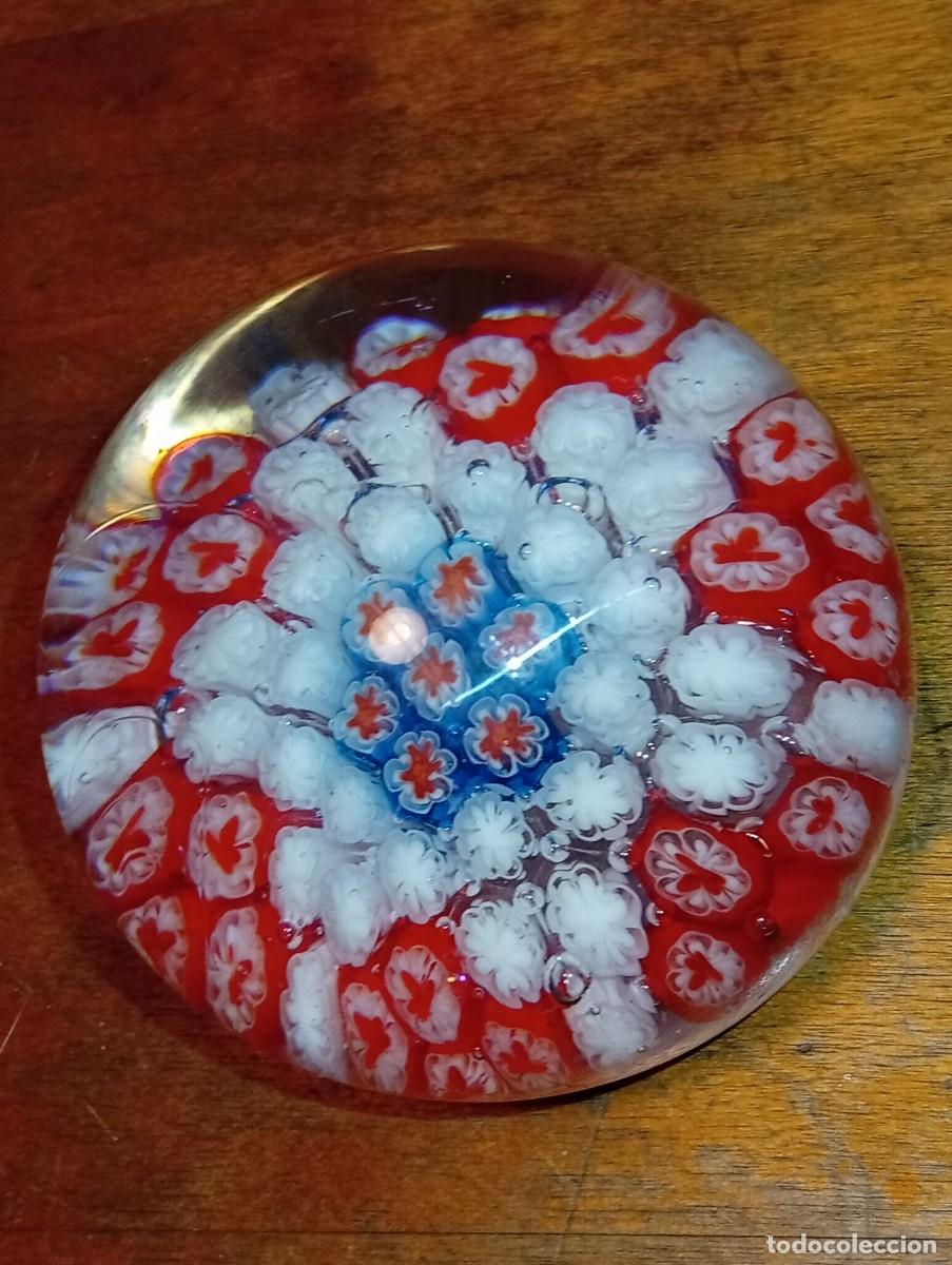 Antig&uuml;edades: PRECIOSO PISAPAPELES CRISTAL MURANO MILLEFIORI ESTRELLA HECHO A MANO BOLA VINTAGE A&Ntilde;OS PT70