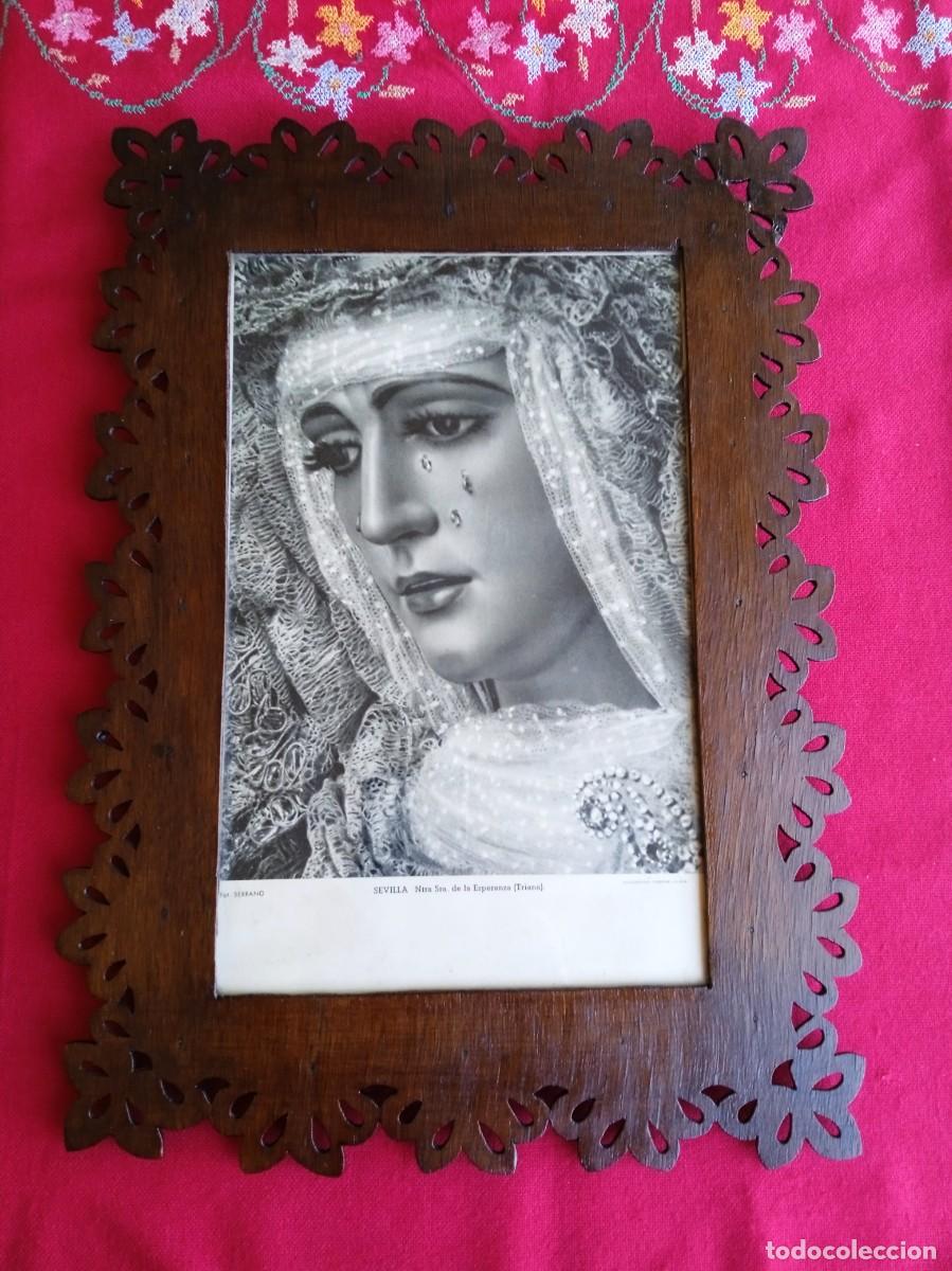 Antig&uuml;edades: Cuadro antiguo con Imagen religiosa de la Virgen Esperanza de Triana