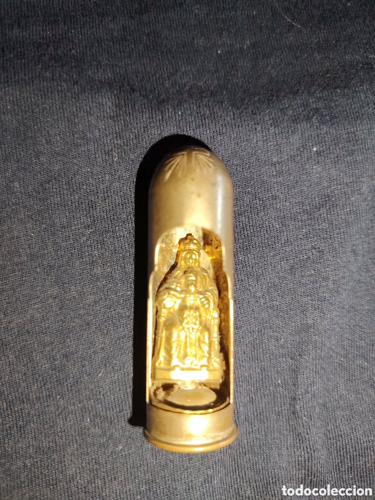 Antig&uuml;edades: Detente port&aacute;til capilla bala, virgen de Montserrat, guerra civil