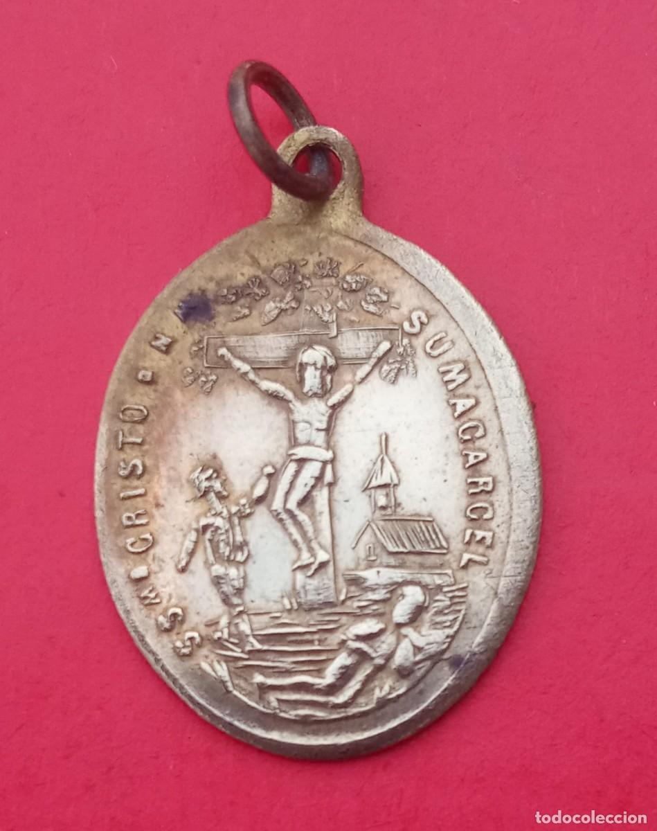 Antig&uuml;edades: Medalla Siglo XIX Virgen de la Salud Traiguera y Cristo de Sumacarcel. Valencia. Muy Rara.