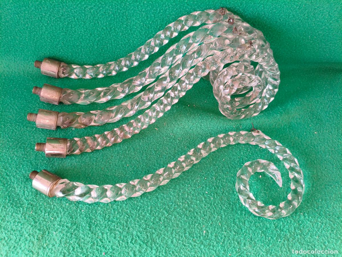 Antig&uuml;edades: CAYADOS DE LAMPARA ARA&Ntilde;A CRISTAL LA GRANJA. PIEZAS DE REPUESTO