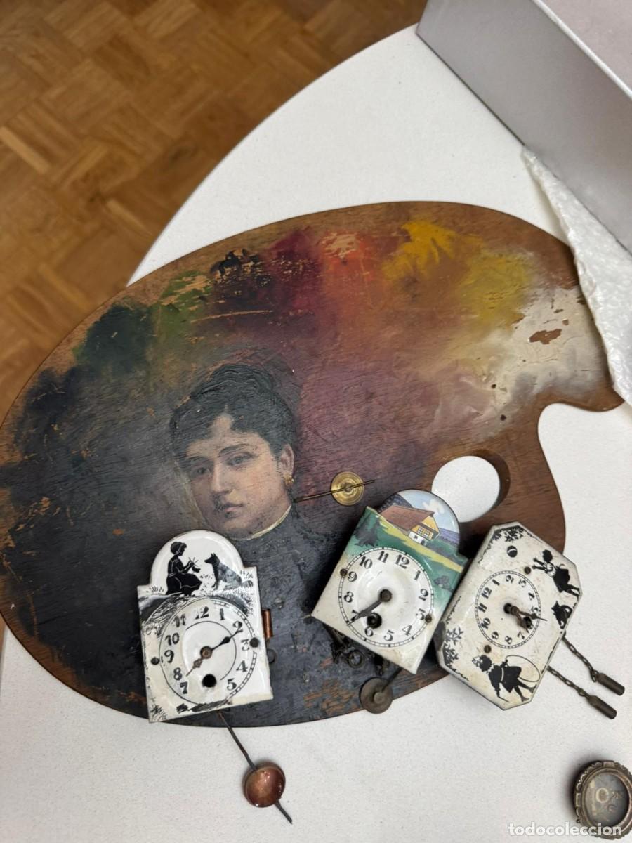 Antig&uuml;edades: Lote Paleta Pintor y Relojes Antiguos