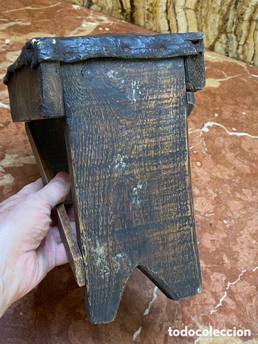Antig&uuml;edades: Banqueta antigua de madera - Foto 11