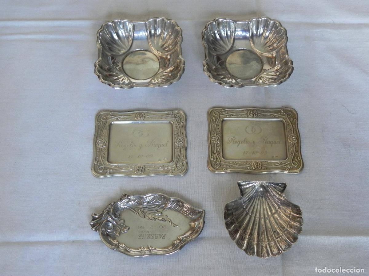 Antig&uuml;edades: ** LOTE DE BANDEJAS DE PLATA ANTIGUA CON CONTRASTES **