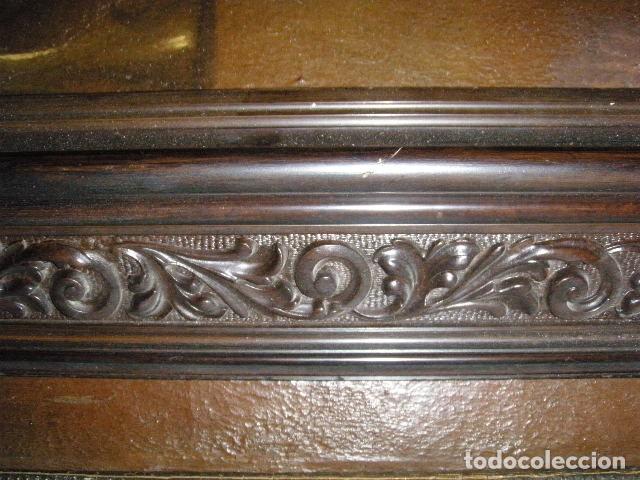 Antig&uuml;edades: MARCO MOLDURA DE MADERA MARRON OSCURO - Foto 3