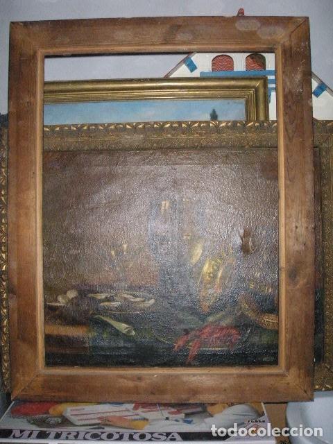 Antig&uuml;edades: MARCO MOLDURA DE MADERA MARRON OSCURO - Foto 4