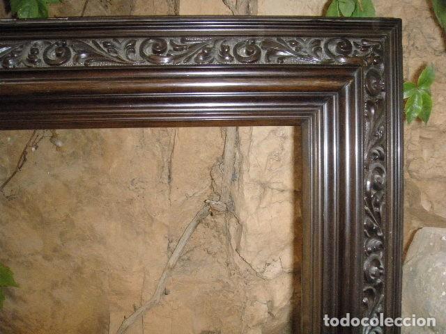 Antig&uuml;edades: MARCO MOLDURA DE MADERA MARRON OSCURO - Foto 7