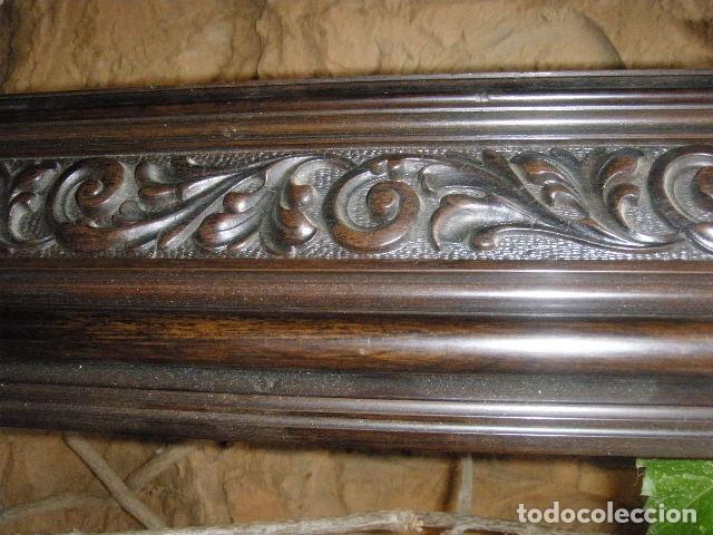 Antig&uuml;edades: MARCO MOLDURA DE MADERA MARRON OSCURO - Foto 8