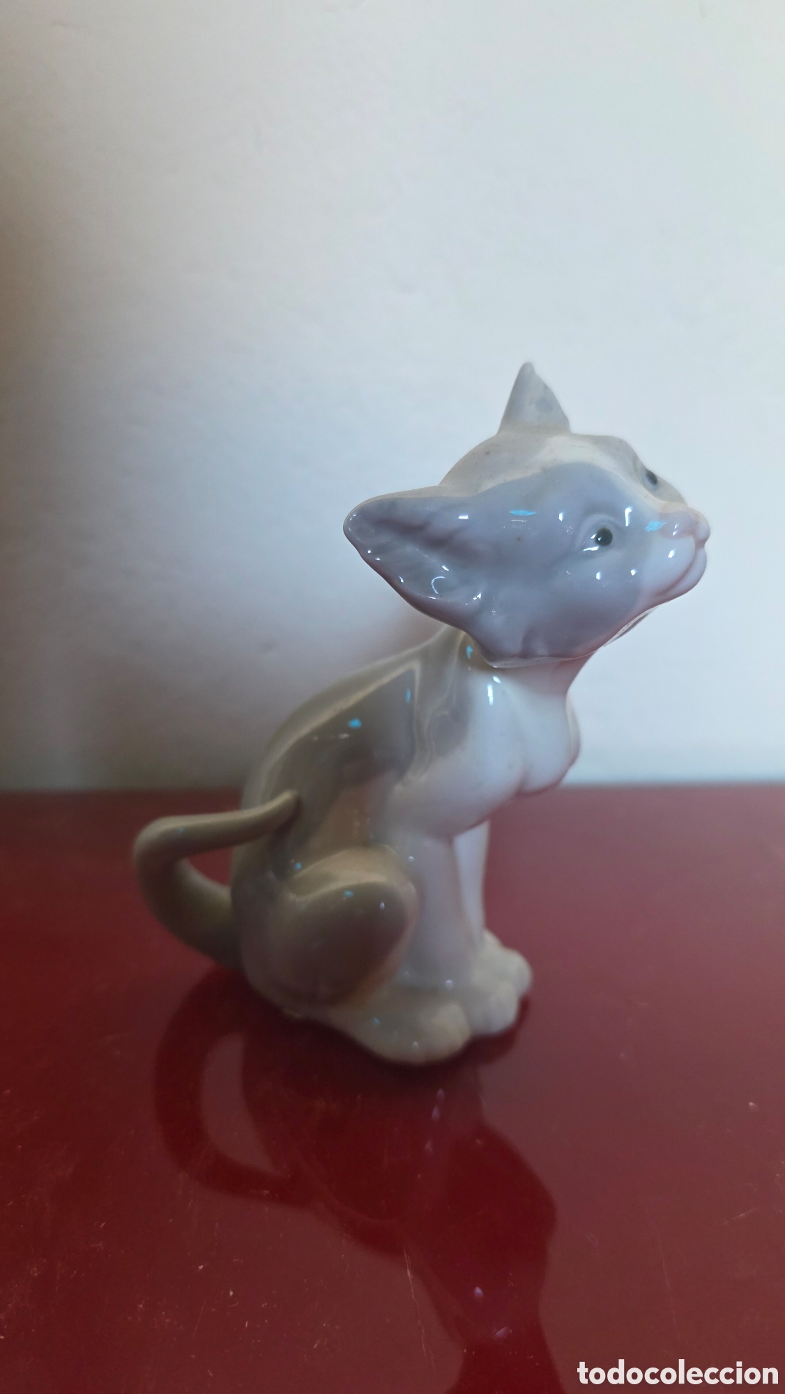 Antig&uuml;edades: Gato gatito porcelana Lladr&oacute;