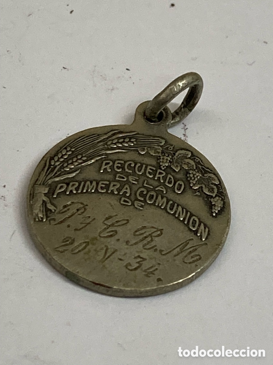 Antig&uuml;edades: Medalla de metal religiosa C610 - Foto 2