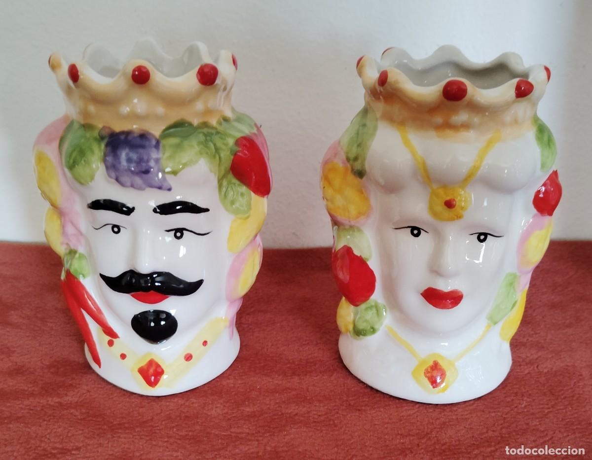 Antig&uuml;edades: PORCELANA SICILIANA. - TESTA DI MORO - ENVIO CERTIFICADO INCLUIDO.