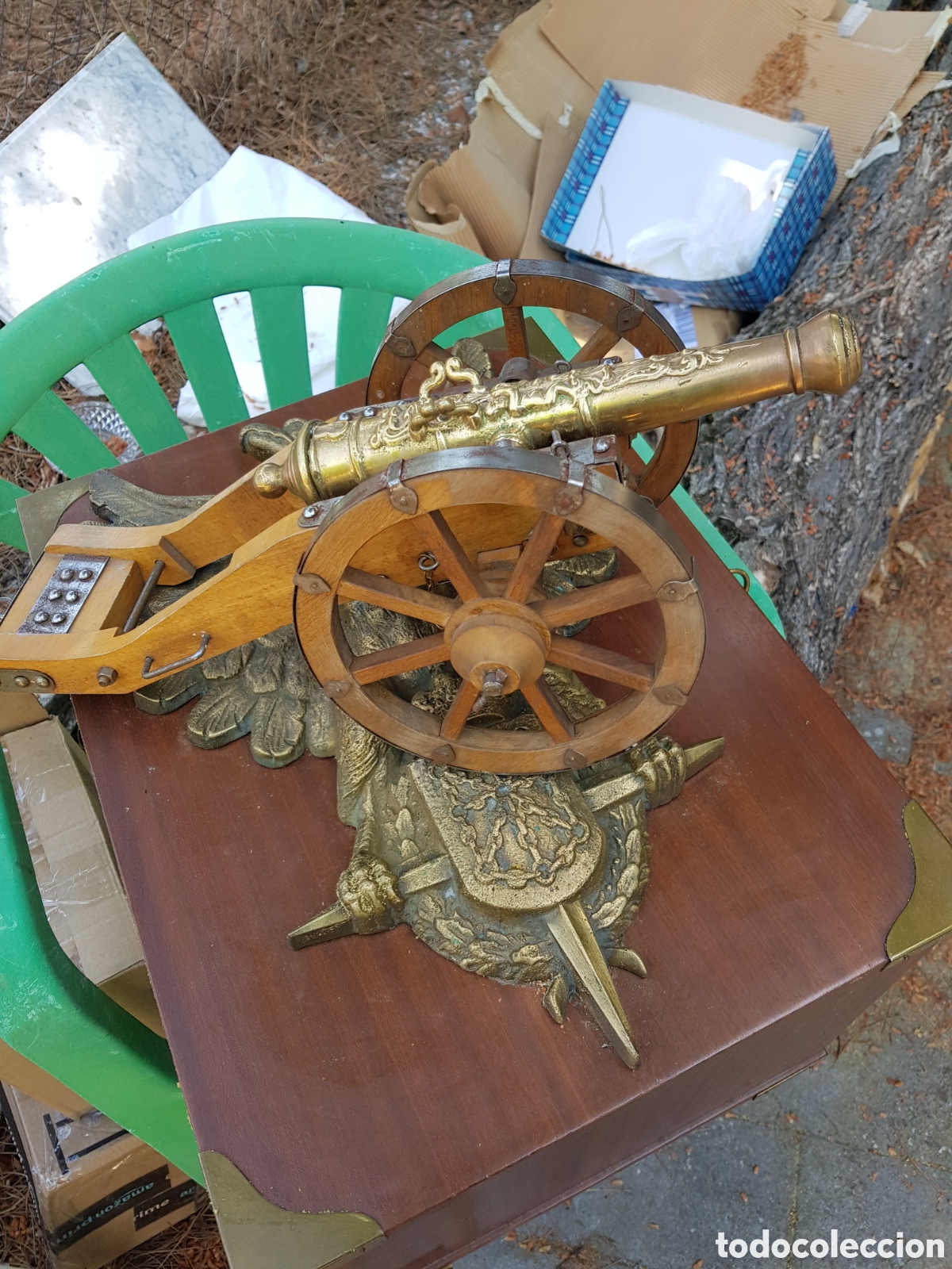 Antig&uuml;edades: ESPECTACULAR Y ANTIGUO CA&Ntilde;&Oacute;N DE BRONCE - Foto 4