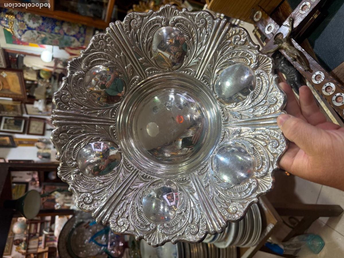 Antig&uuml;edades: BANDEJA DE ALPACA IDEAL PARA ACTO RELIGIOSO - MEDIDA 30 CM