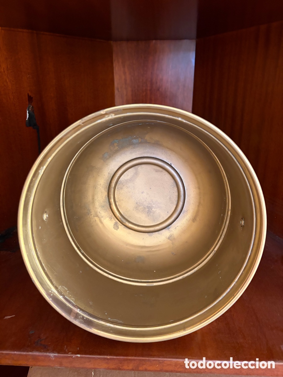 Antig&uuml;edades: 2 maceteros de lat&oacute;n de dos alturas - Foto 7