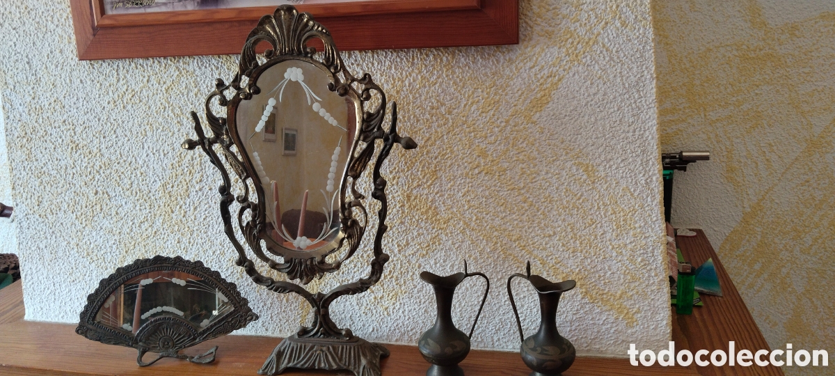 Antig&uuml;edades: Conjunto vintage espejos y jarrones - Foto 1