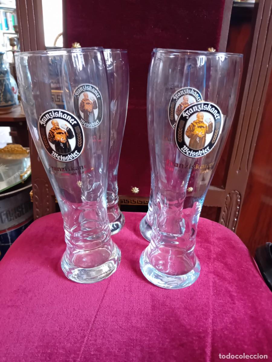 Antig&uuml;edades: 4 vasos de cerveza Franziskaner Germany 0,5
