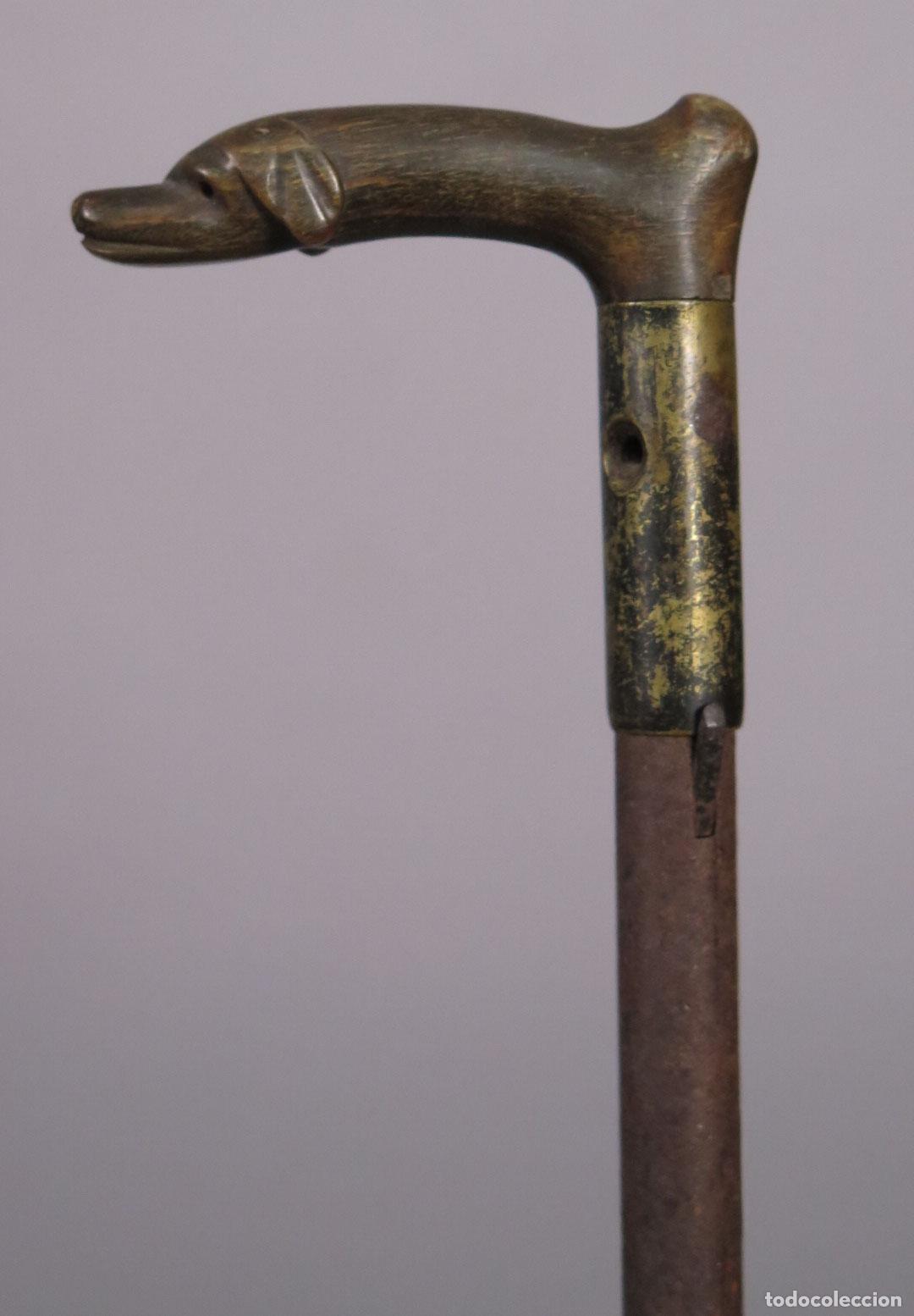 Antiguidades: BASTON. PERRO DE &iquest;ASTA?. HIERRO. DEFENSA. HACIA 1920