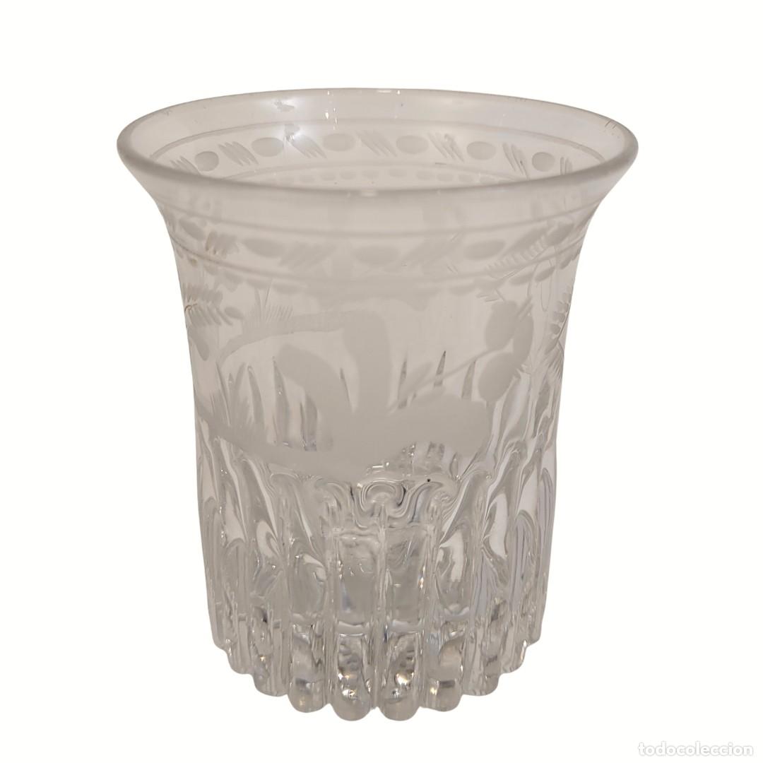 Antig&uuml;edades: C&aacute;liz o copa, cristal tallado y grabado al &aacute;cido, s. XIX - Francia