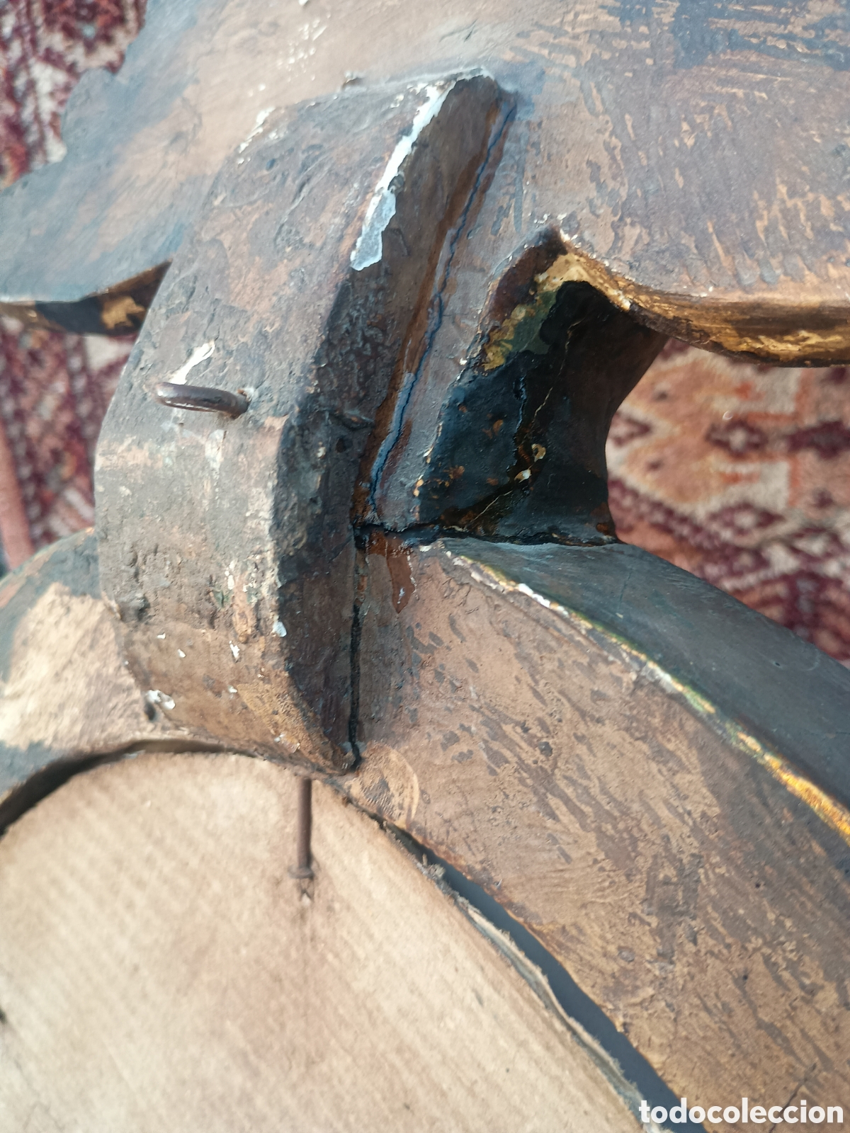 Antig&uuml;edades: Espejo madera &aacute;guila dorada - Foto 7