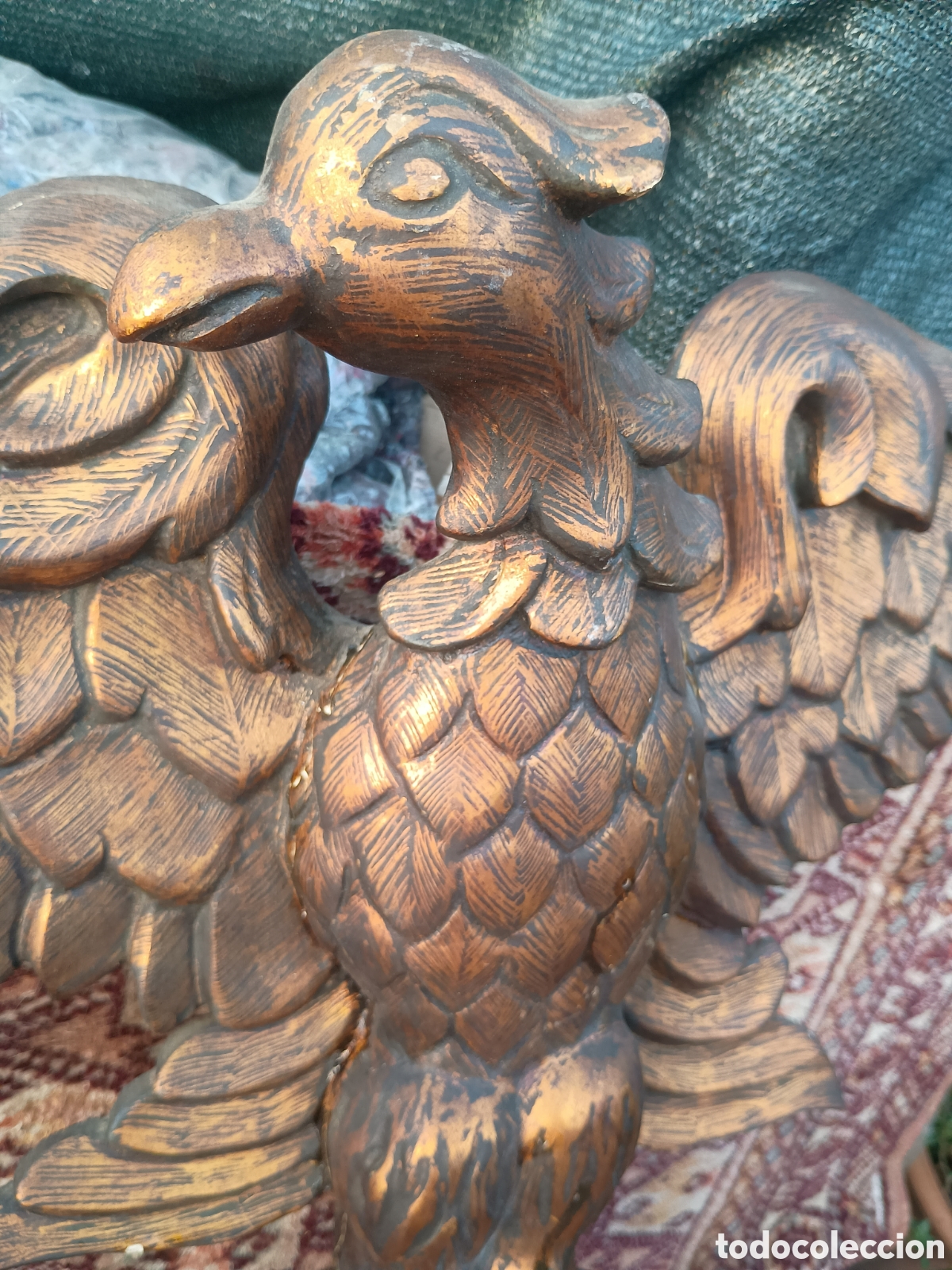 Antig&uuml;edades: Espejo madera &aacute;guila dorada - Foto 11