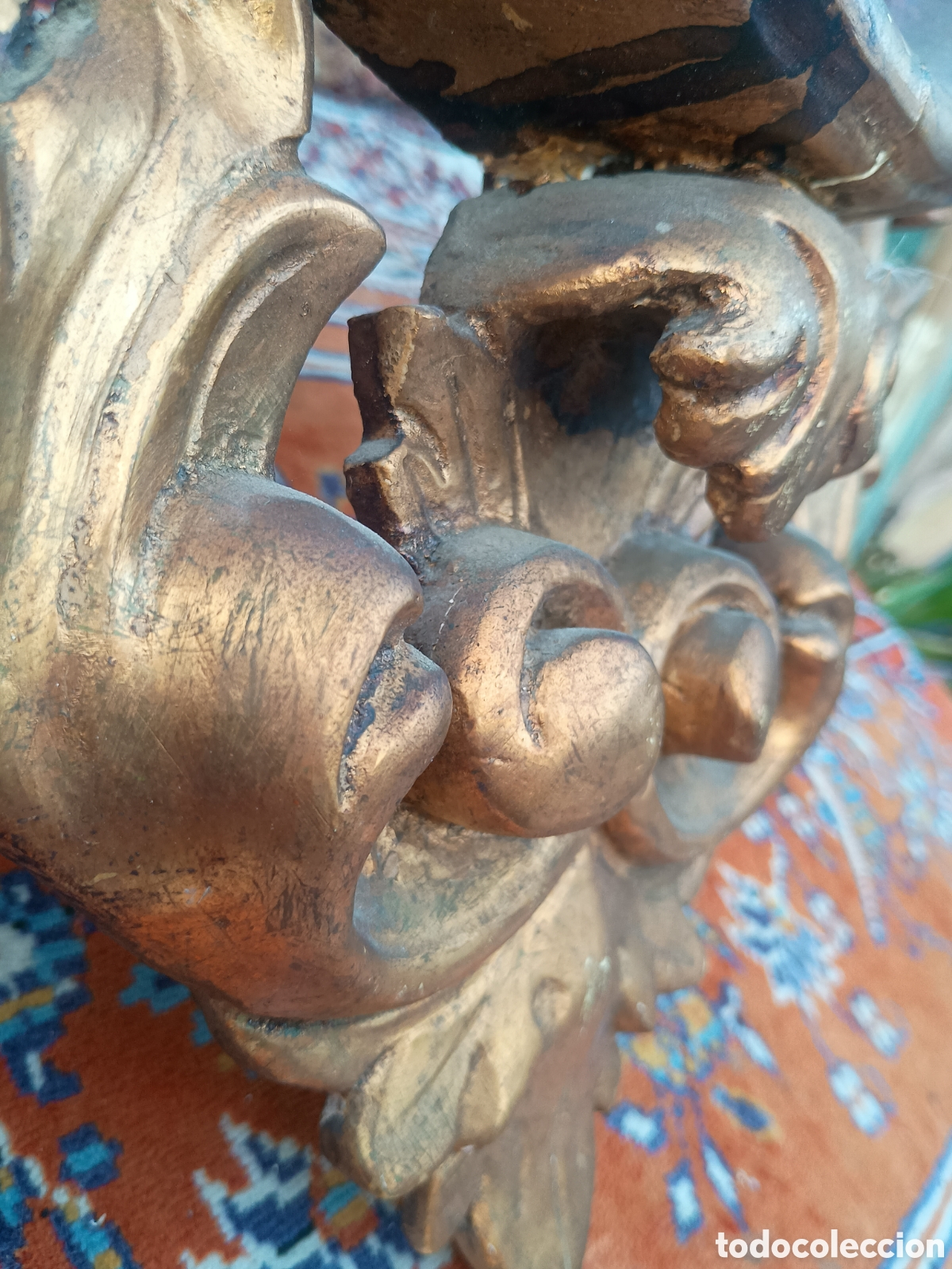 Antig&uuml;edades: Espejo madera &aacute;guila dorada - Foto 12