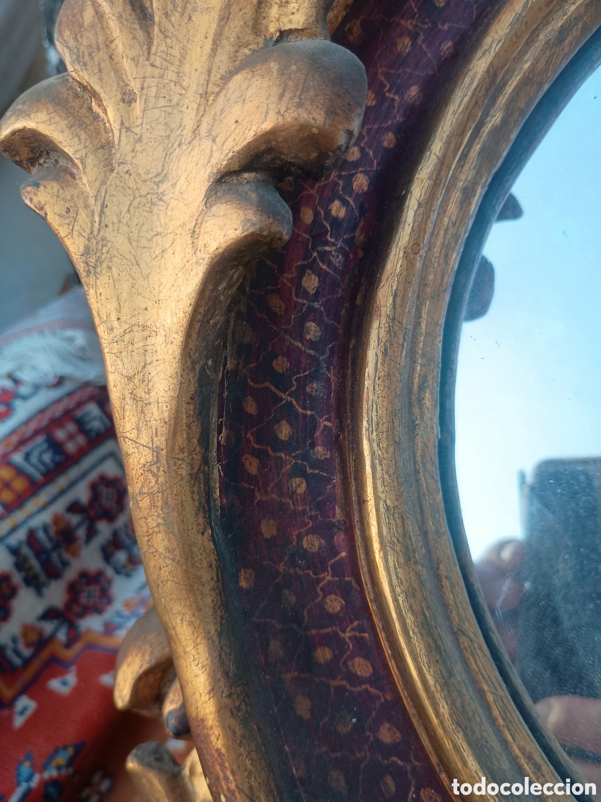 Antig&uuml;edades: Espejo madera &aacute;guila dorada - Foto 15