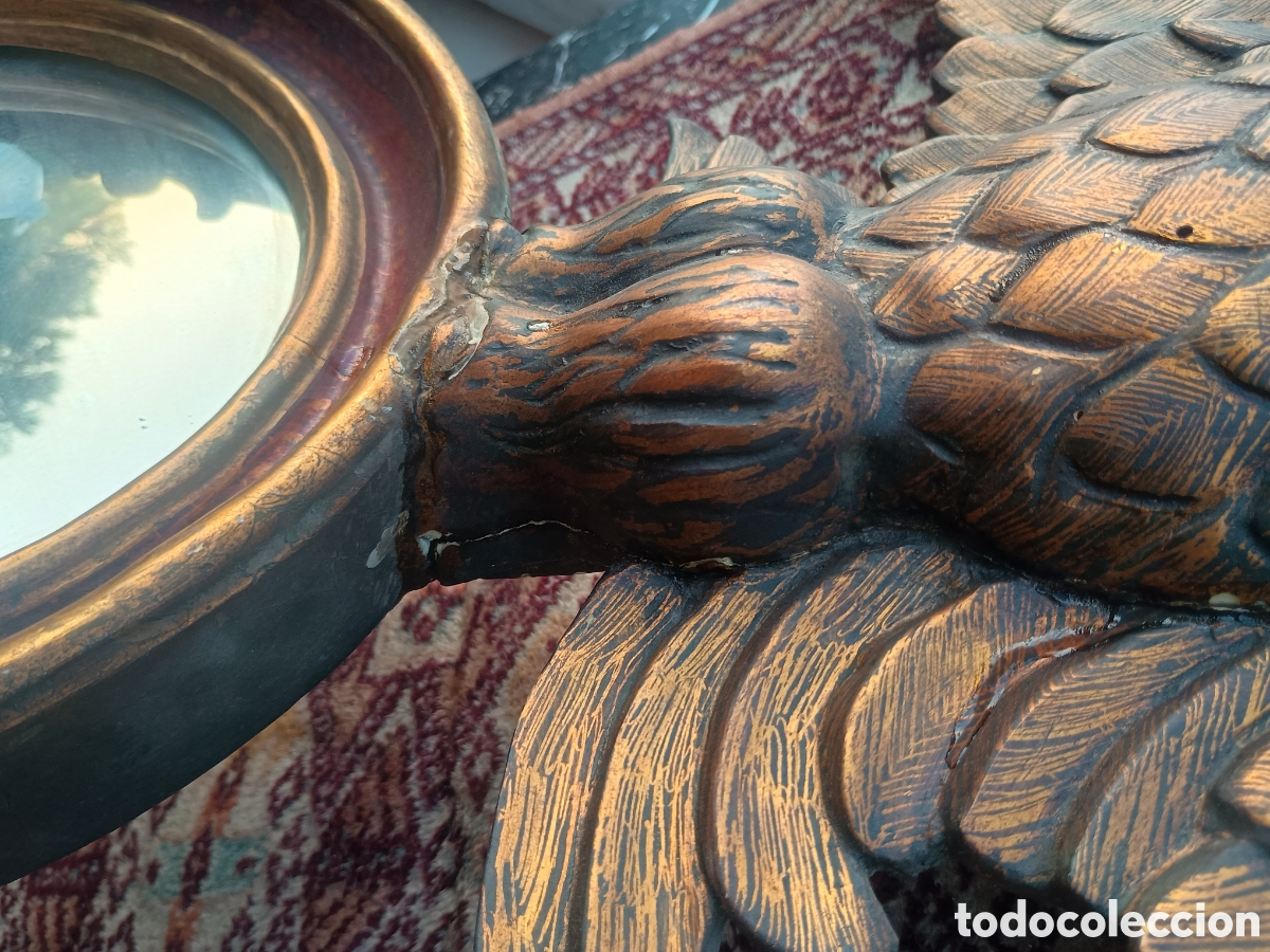 Antig&uuml;edades: Espejo madera &aacute;guila dorada - Foto 17