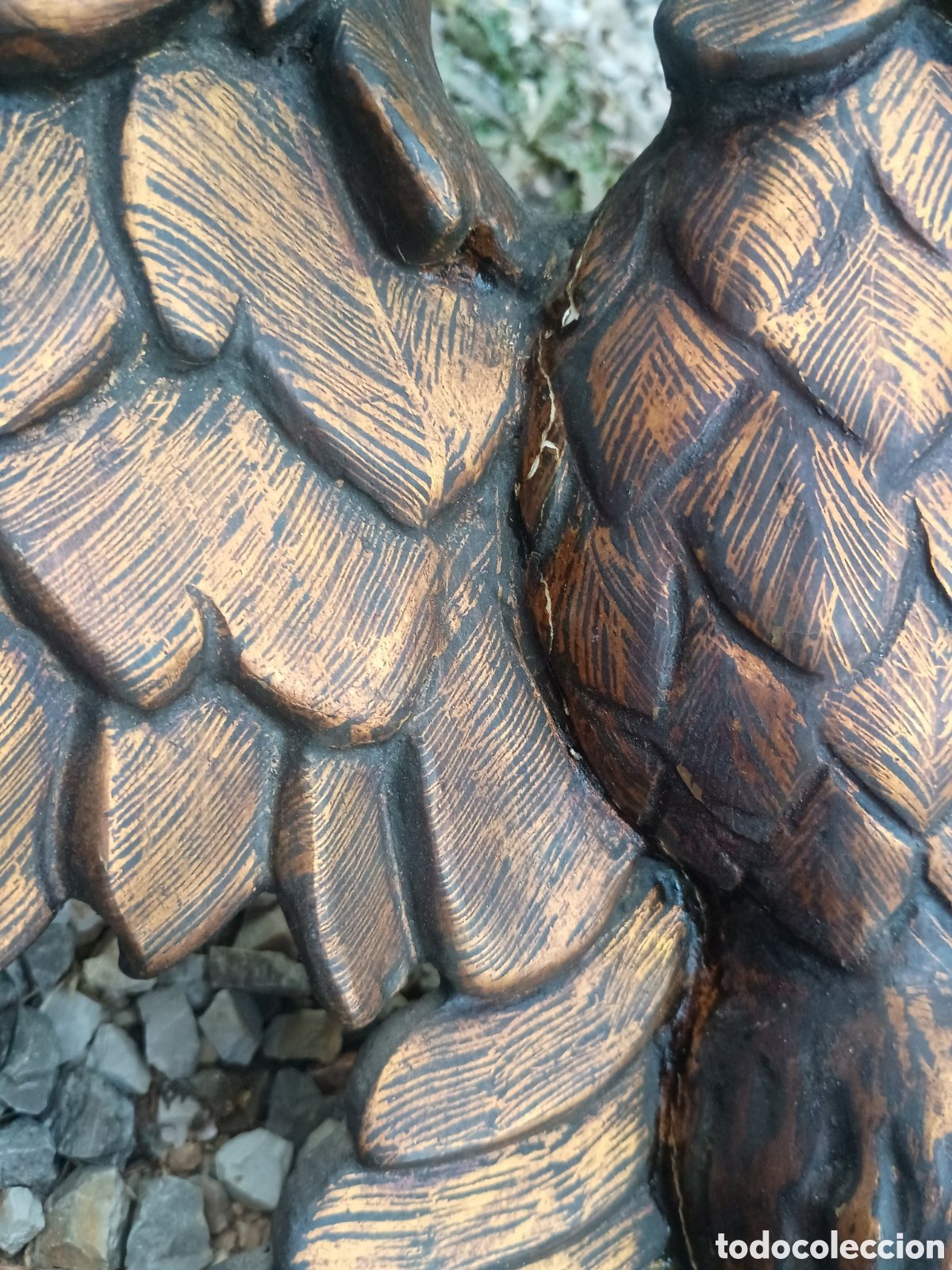 Antig&uuml;edades: Espejo madera &aacute;guila dorada - Foto 20