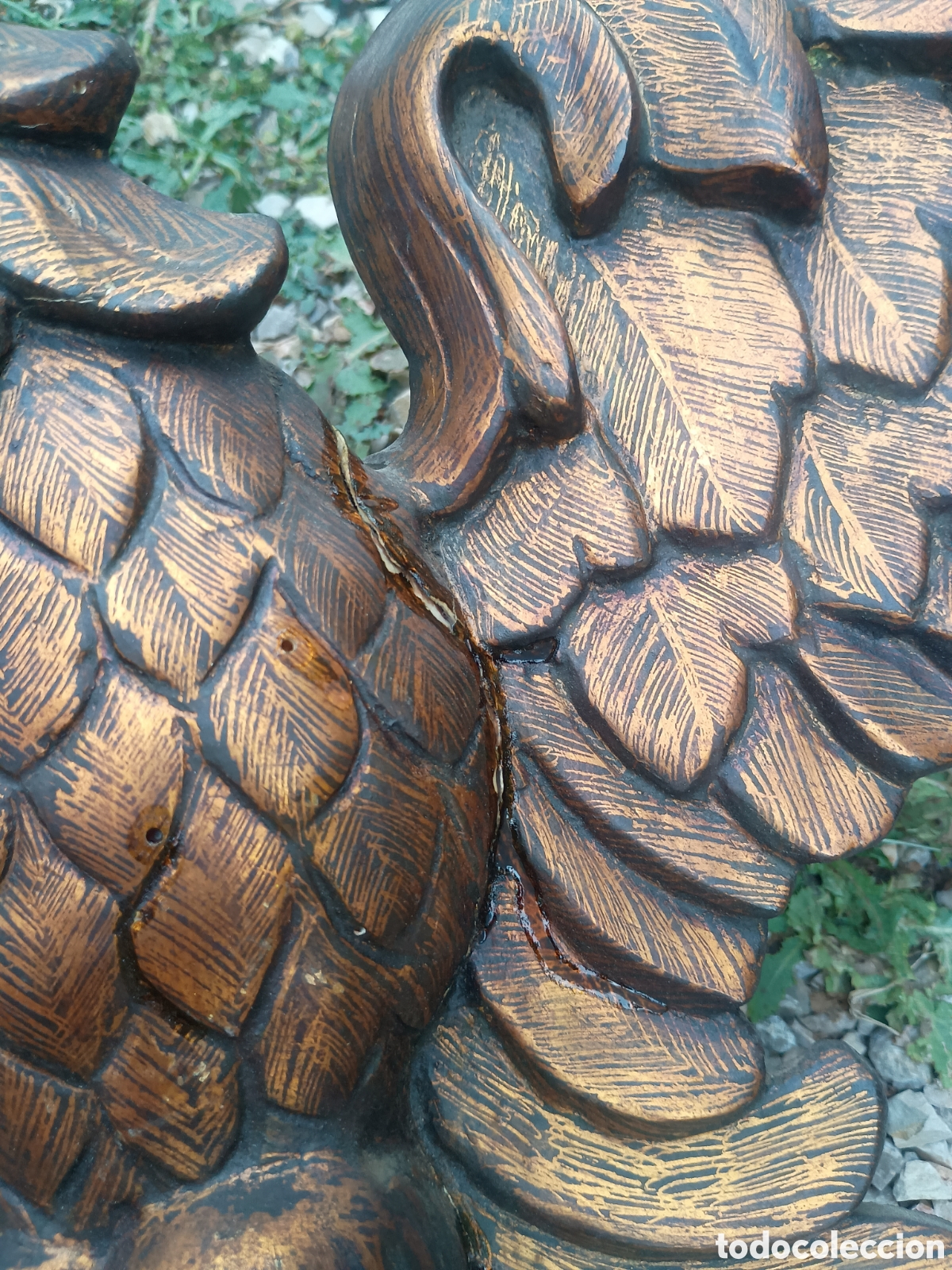 Antig&uuml;edades: Espejo madera &aacute;guila dorada - Foto 21