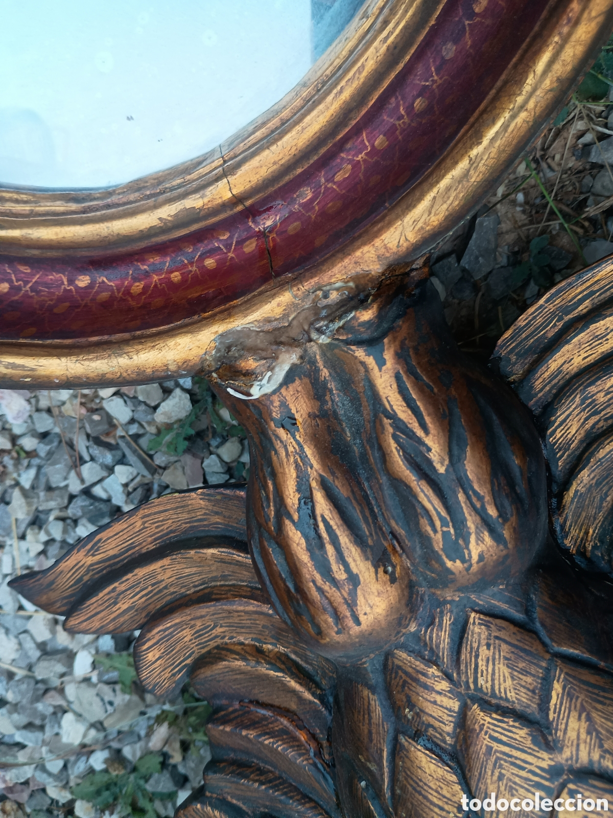 Antig&uuml;edades: Espejo madera &aacute;guila dorada - Foto 22