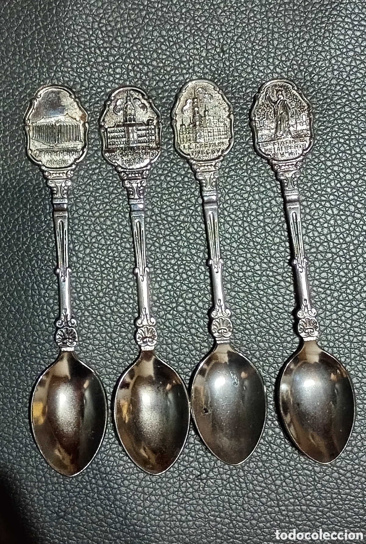 Antig&uuml;edades: Cucharas alpaca de colecci&oacute;n