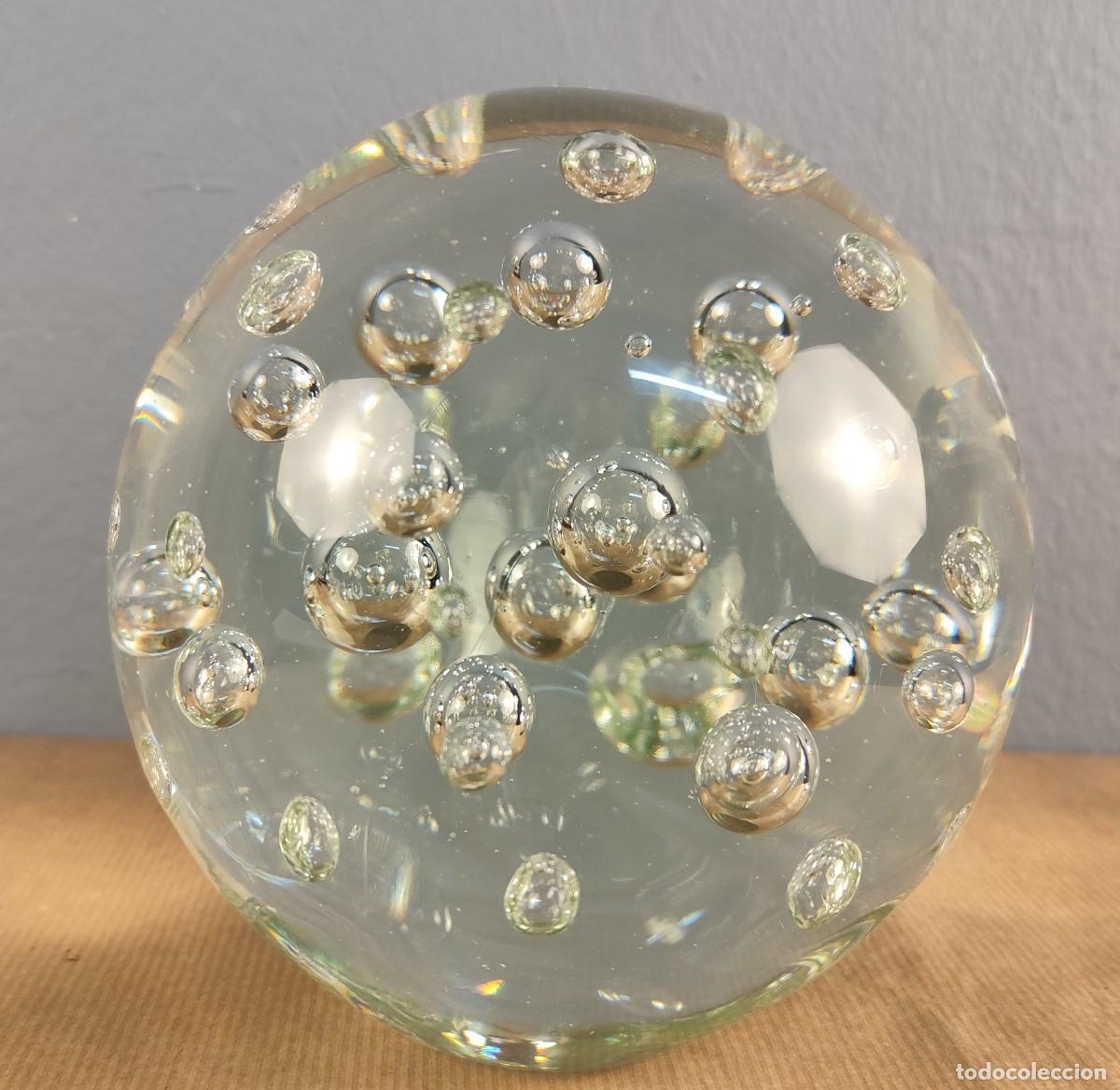 Antig&uuml;edades: Gran bola de cristal macizo con burbujas &ndash; 4 kg
