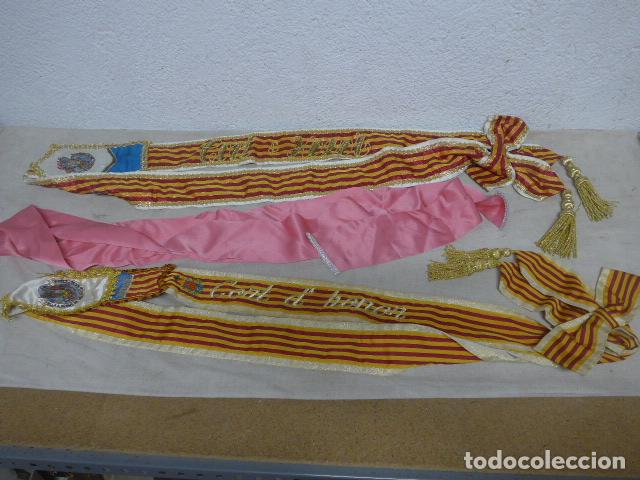 Antig&uuml;edades: Lote de 3 banda de fallera original, Falla Duc de Calabria, Regne de Valencia. Fallas.