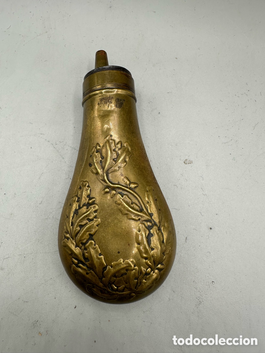 Antig&uuml;edades: petaca de p&oacute;lvora (powder flask) XIX - Foto 2