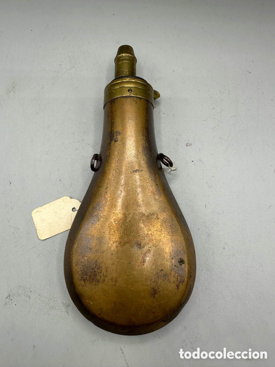 Antig&uuml;edades: petaca de p&oacute;lvora (powder flask) XIX - Foto 2