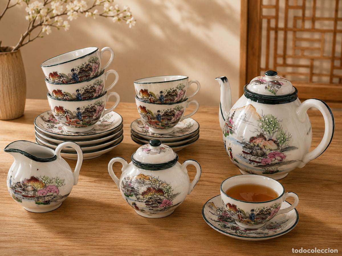 Antig&uuml;edades: Juego de T&eacute; Vintage estilo Japon&eacute;s