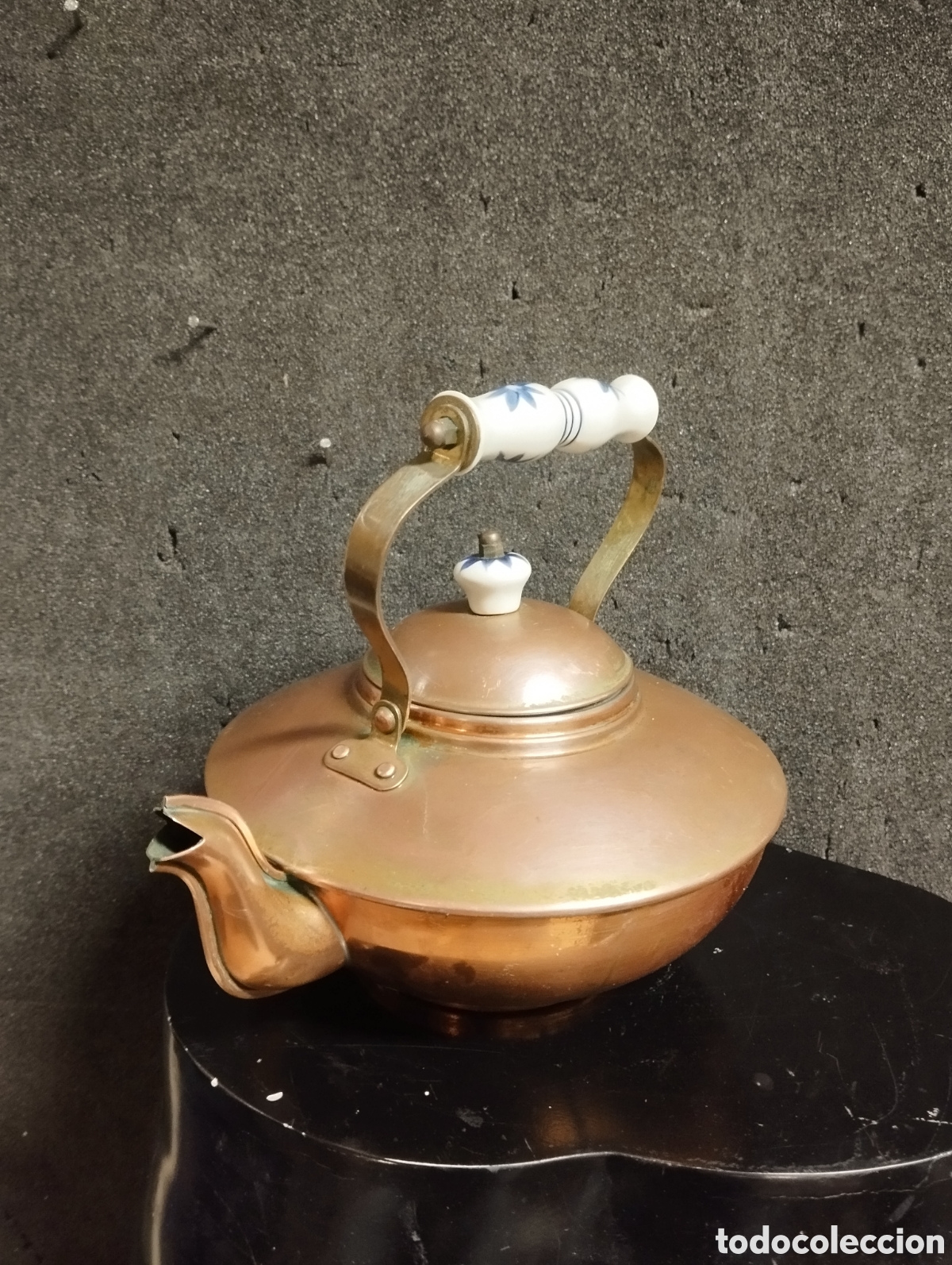Antig&uuml;edades: Tetera &aacute;rabe de cobre esta&ntilde;ado - Foto 2